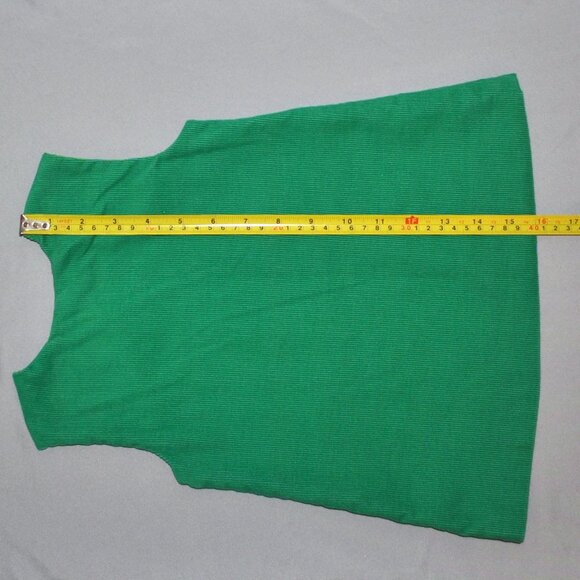 Vintage Corduroy Jumper Dress Size 2T Green w/ Teddy Bear & Toy Horse - Picture 9 of 9